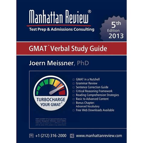 Manhattan Review Gmat Verbal Study Guide 5th Edition Paperback