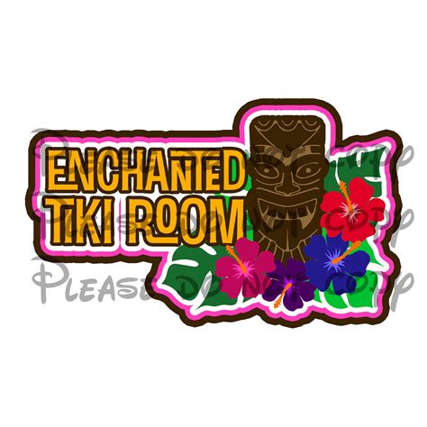 Svg File Enchanted Tiki Room Title Digital Scrapbooking Etsy
