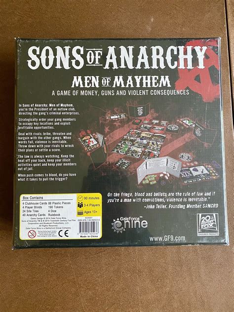 Sons Of Anarchy Board Game W Grim Bastards And Calaveras Expansions