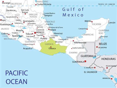Map Of Oaxaca Mexico Oaxaca Mexico Map Oaxaca Mexico Mexico Culture