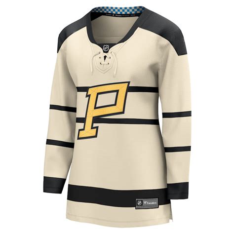 Pittsburgh Penguins Fanatics Branded Women’s 2023 Winter Classic Blank Jersey Cream Mld