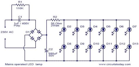 Capacitor c2 act as a ripple remover and buffer. Led Lights Wiring Diagram