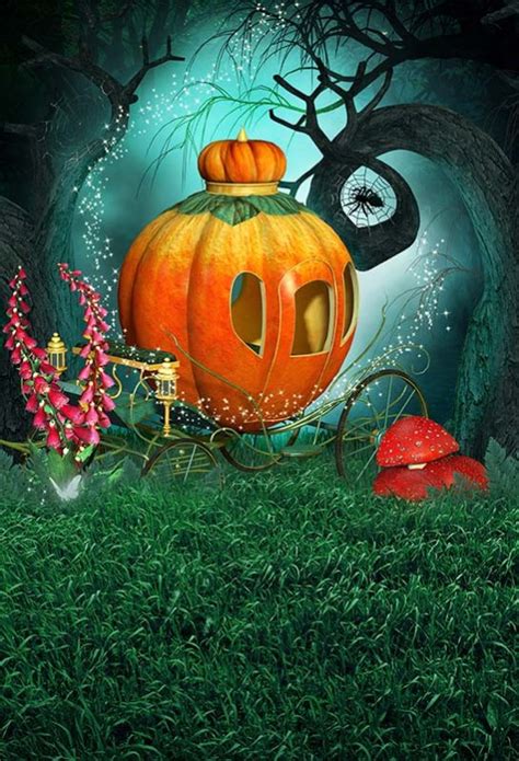 New Halloween Theme Pumpkin Car Photography Backdrop Sale