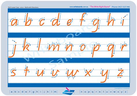 Qld Modern Cursive Font Writeboards Childrens Writing Board