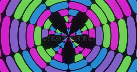 Colorful Animated Vj Loop Abstract Flashing Neon Elements Stock