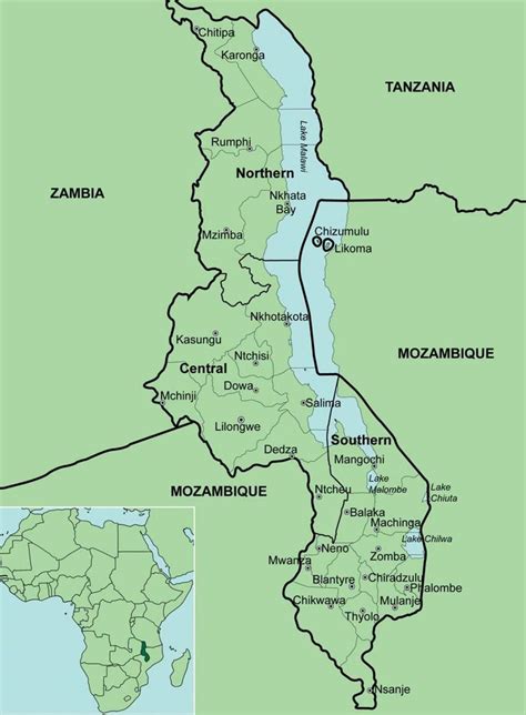 Maps showing the districts and major localities in selangor and kuala lumpur. Map of Malawi districts - Map of Malawi showing districts ...