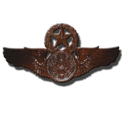Air Force Usaf Master Aircrew Wings Insignia Wooden Plaque