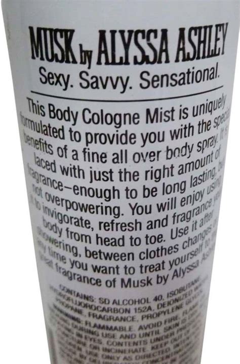 musk by alyssa ashley body spray reviews and perfume facts