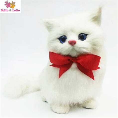 New One Piece Artificial Fur Made Plush Cats Toypersian Kat Kitten