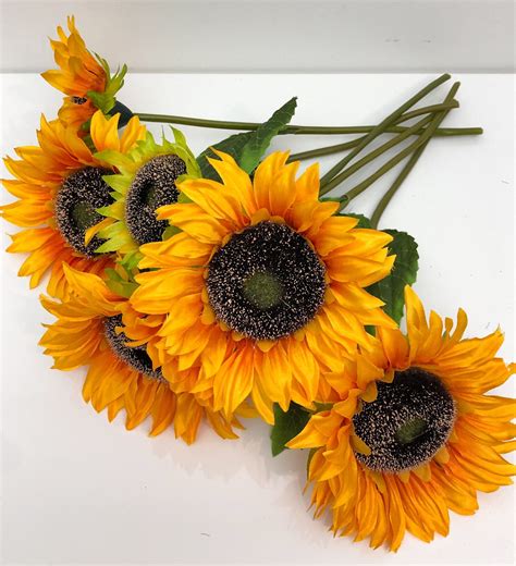 High Quality Artificial Sunflower Sunflower Bouquet 6 Pieces Etsy