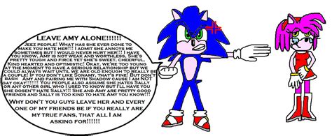 Sonic Disapproves Of Amy Hate By Scifiguy9000 On Deviantart
