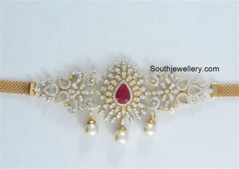2 In 1 Diamond Choker Cum Armlet Indian Jewellery Designs