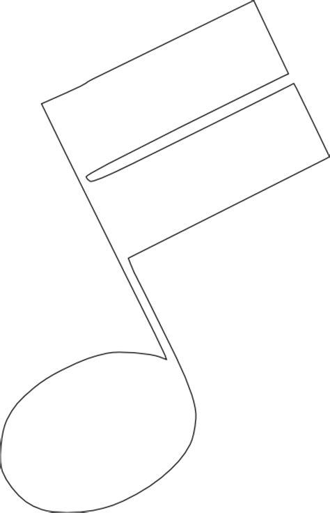 Music Note Outline Clip Art At Vector Clip Art Online