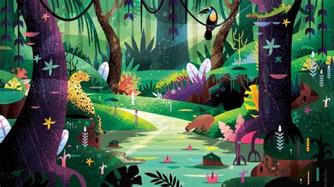 Pin by Mallory Haack on illustration & iconography | Jungle illustration, Jungle art, Forest ...