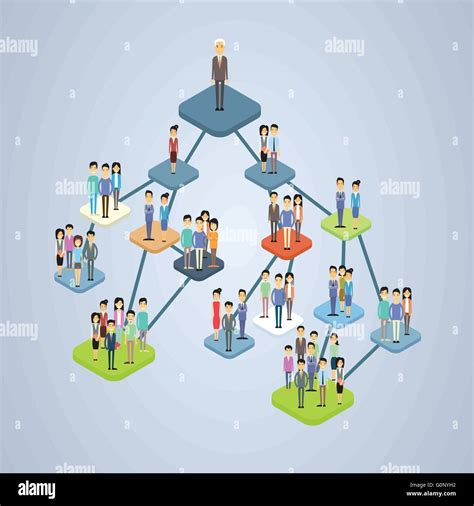 Business Company Structure Management Organization Chart Stock Vector