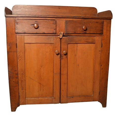 An ohio kitchen pantry jelly cupboard from the 1860's is solid poplar hardwood finish is in excellent condition, preserving original ruddy paint and lots of mars, wear and restorations for antique character. American Empire Jelly Cupboard (?) | Antiques Board