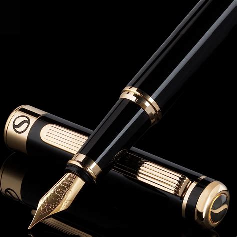 Scriveiner Black Lacquer Fountain Pen Stunning Luxury