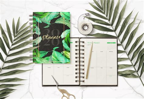 As a free mockup generator software, mediamodifier includes thousands of mockups in various create a free watermarked mockup preview in seconds! 2020 Planner Mockup Scene | Free mockup templates ...