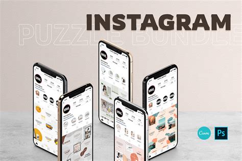 Learn how to create an instagram puzzle feed using adobe photoshop. Free Instagram Puzzle Template - Free Design Resources