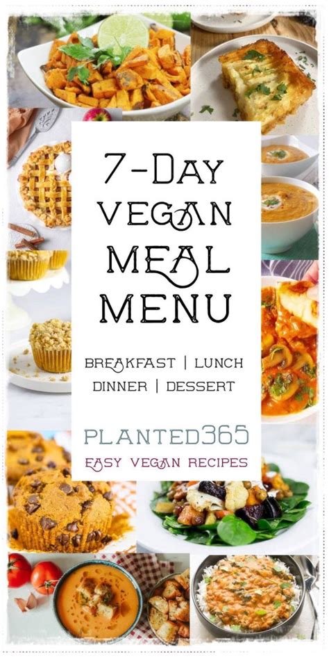 7 Day Vegan Meal Menu For End Of Summer Planted365