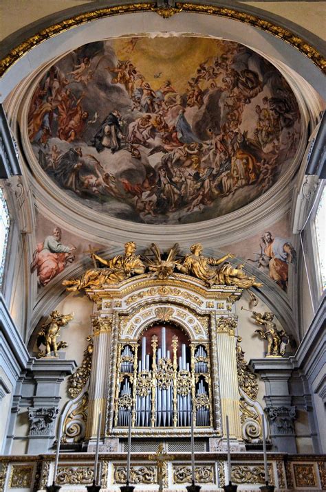 San Marco Church High Altar Organ And Crucifix In Florence Italy