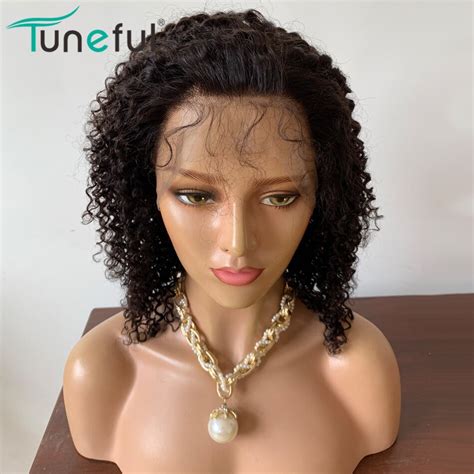 Short Curly Human Hair Wigs 13x4 Lace Front Wig 100 Malaysian Remy