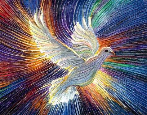 The Dove Of Hope Energy Painting Giclee Print Hope Painting Energy