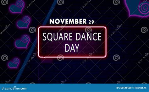 Happy Square Dance Day November 29 Calendar Of November Retro Neon
