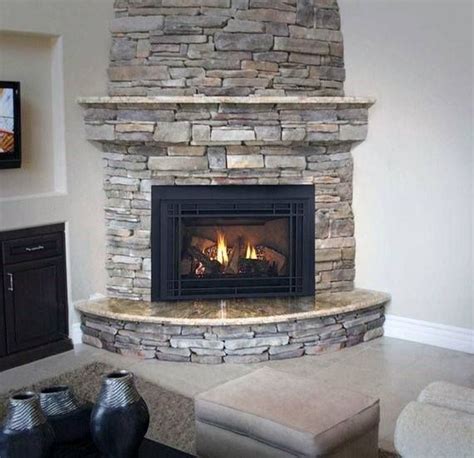 44 Stunning Corner Fireplace Ideas For Your Living Room Design Corner Stone Fireplace Corner
