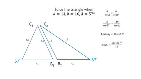 Solving Triangles The Ambiguous Case Of The Law Of Sines Part 2 Two