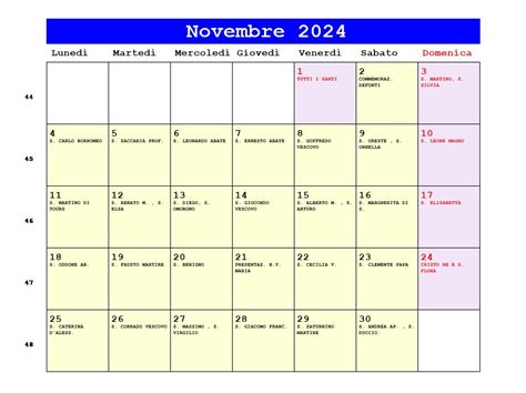 Calendario Novembre 2024 Da Stampare Tutti I Santi Commemorazione