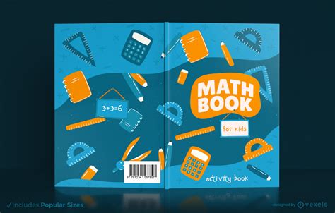 Math Book For Kids Cover Design Vector Download