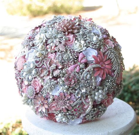 Fabulous Brooch Bouquet Light Pink Wedding Brooch Bouquet Deposit On