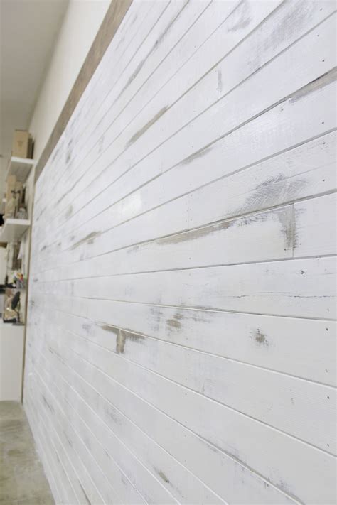 A Shiplap Wall And Distressing News Ship Lap Walls Shiplap Painting