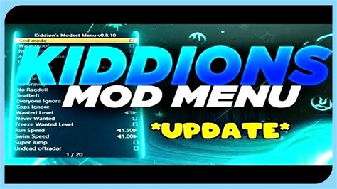 Gta 5 Kiddions Mod Menu 1 58 New Update Money Rp Download Free 2021