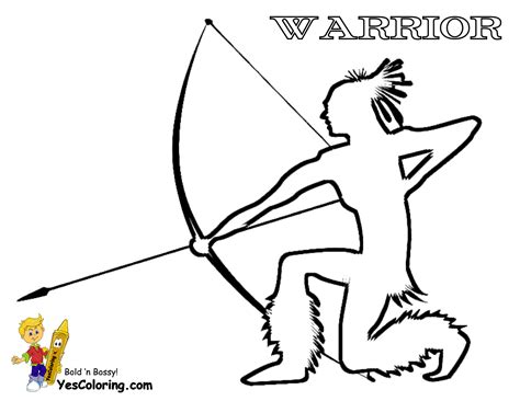 Download or print easily the design of your choice with a single click. Print Out Indian Warrior Coloring