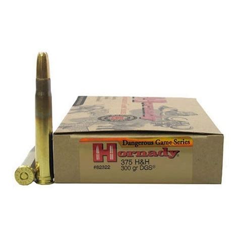 Hornady Dangerous Game 375 Handh Magnum Ammo 300gr Dgs 20 Rounds