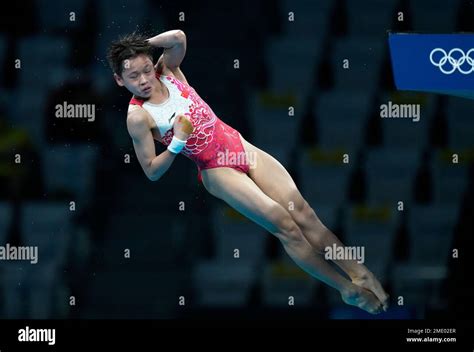 Quan Hongchan Of China Competes In Womens Diving 10m Platform Final At