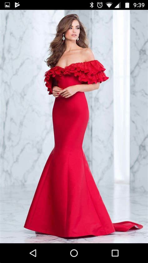 Latina Red Dress Red Evening Dress Red Formal Gown Mermaid Evening