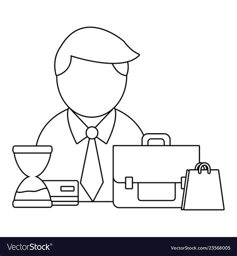 Businessman Clipart Black And White