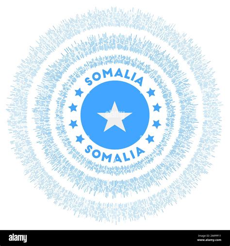 Somalia Symbol Radiant Country Flag With Colorful Rays Shiny Sunburst