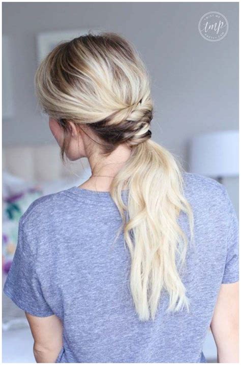 Cool And Easy Diy Hairstyles Twisted Ponytail Quick And Easy Ideas