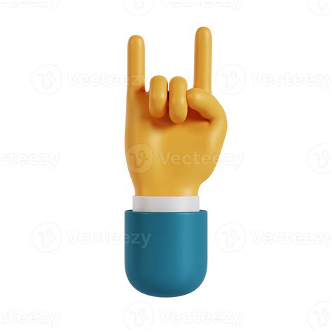 3d Hand Metal Gesture 11577532 Png