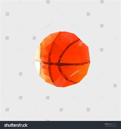 Low Poly Basketball Stock Vector Royalty Free 382114111 Shutterstock
