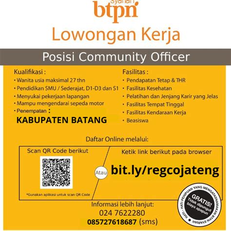 Lowongan kerja sebagai perawat di rsia puri garcia serang. Lowongan Kerja Community Officer di BTPN Syariah - Penempatan Kabupaten Batang - Portal Info ...