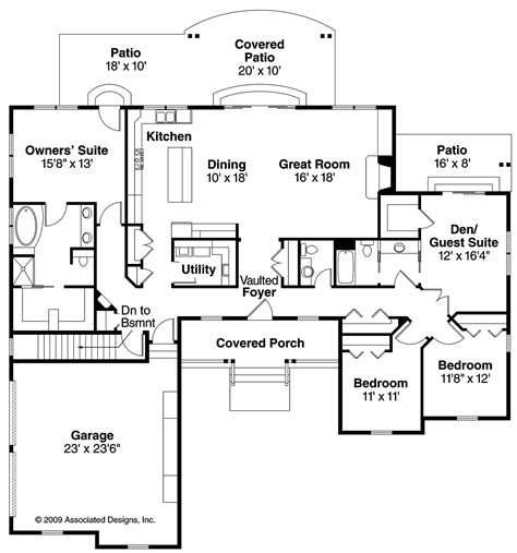 Country Ranch Home With 4 Bdrms 2400 Sq Ft House Plan 108 1077