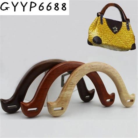 2 10 30pcs 4 Colors Customize Wooden Purse Bag Handle Solid Wood