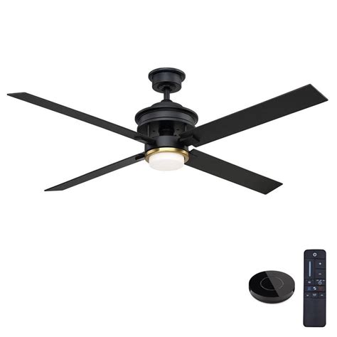 One of the best ceiling fans with lights designed with five 52 inch blades in brown with an elegantly designed frosted dome which would bathe any room with ample light. Home Decorators Collection Lincolnshire 60 in. LED Matte ...