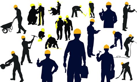 Construction Workers Svg Bundle Professional Labour Diggers