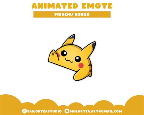 Animated Pikachu Bongo Emote P2u Premade Set Pack Twitch Youtube
